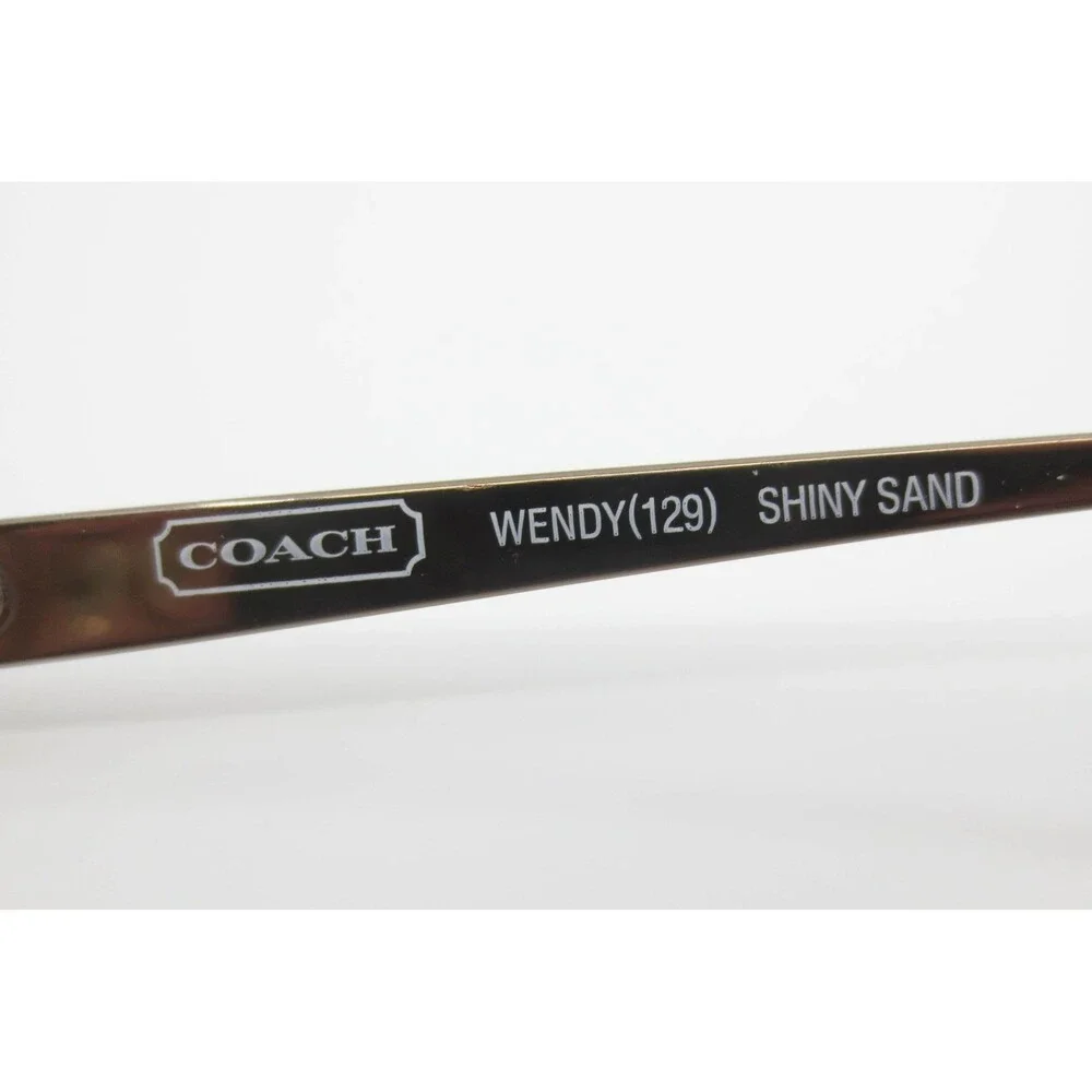 Coach Wendy 129 Eyeglasses Shiny Sand Rectangular Metal Frame 53-16-135